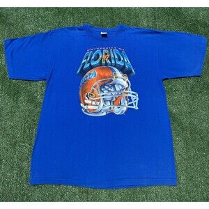 Vintage Salem Florida Gators Football Big Helmet T-Shirt Size XXL Made In USA